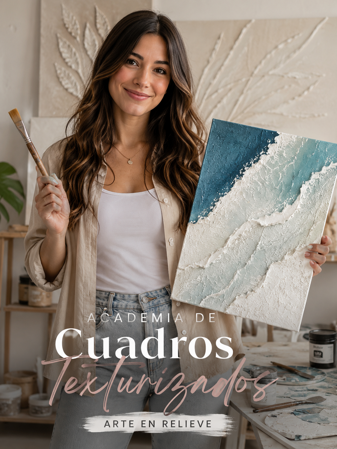 Arte en Relieve - Curso de cuadros texturizados