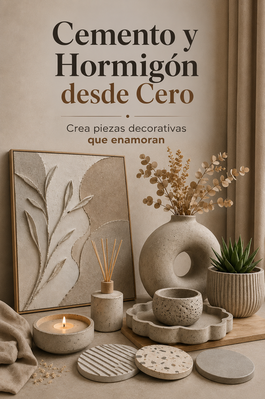 Cemento y Hormigón desde Cero - Crea piezas decorativas que enamoran